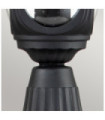 Chicago outdoor floor lamp Aluminum, transparent grained glass Textured black