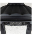Lampe sur pied extérieur Chicago Aluminium,verre grainé transparent Noir texturé