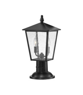 Lampe sur pied extérieur Hinkley Aluminium,laiton,verre grainé transparent Noir