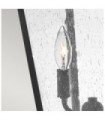 Hinkley outdoor floor lamp Aluminum, brass, transparent grained glass Black