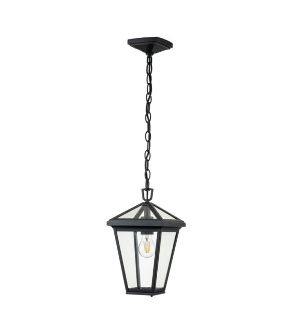 Hinkley outdoor pendant light Aluminum, transparent glass Museum Black