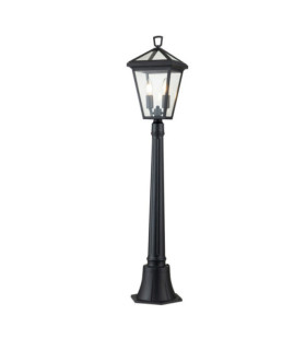 Lampada da terra per esterno Hinkley Alluminio, vetro trasparente Museum Nero