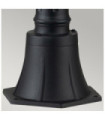 Lampe sur pied extérieur Hinkley Aluminium,verre transparent Musée Noir