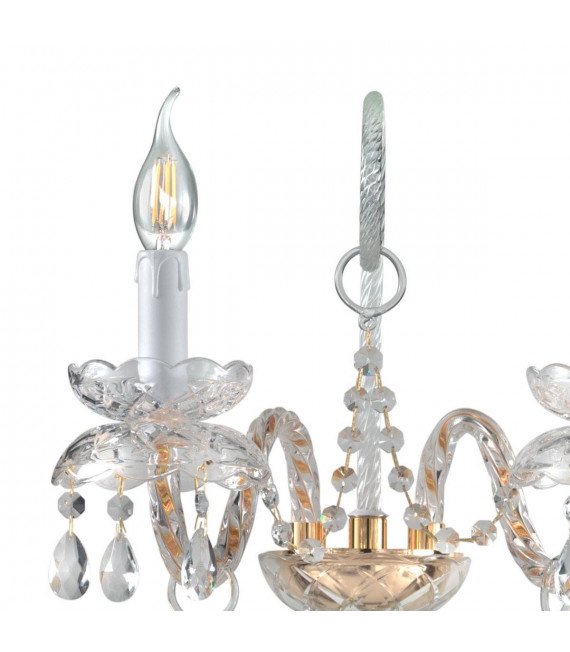 Applique in cristallo AMARO oro 24k 2 lampadine