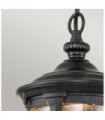 Suspension extérieur Cleveland Aluminium,verre grainé transparent Bronze patiné