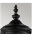 Cleveland outdoor floor lamp Aluminum, transparent grained glass Patinated bronze