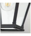 Bayview exterior pendant light Aluminum, transparent beveled glass Black