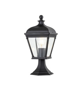 Lampe sur pied extérieur Bayview Aluminium,verre biseauté transparent Noir
