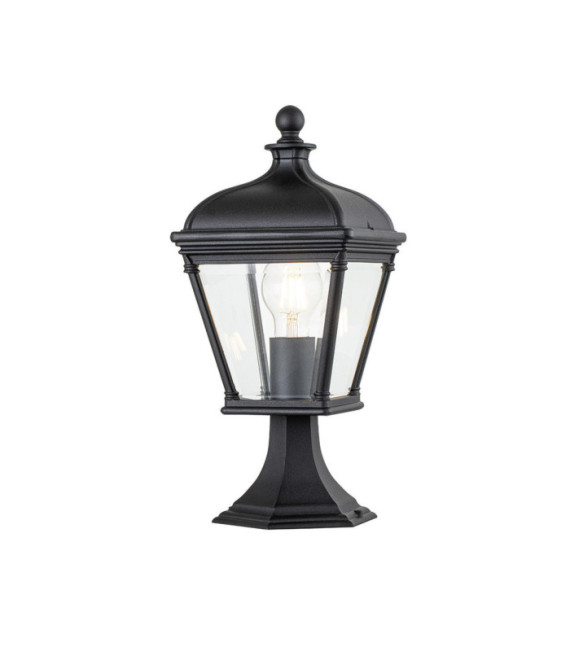Bayview outdoor floor lamp Aluminum, transparent beveled glass Black