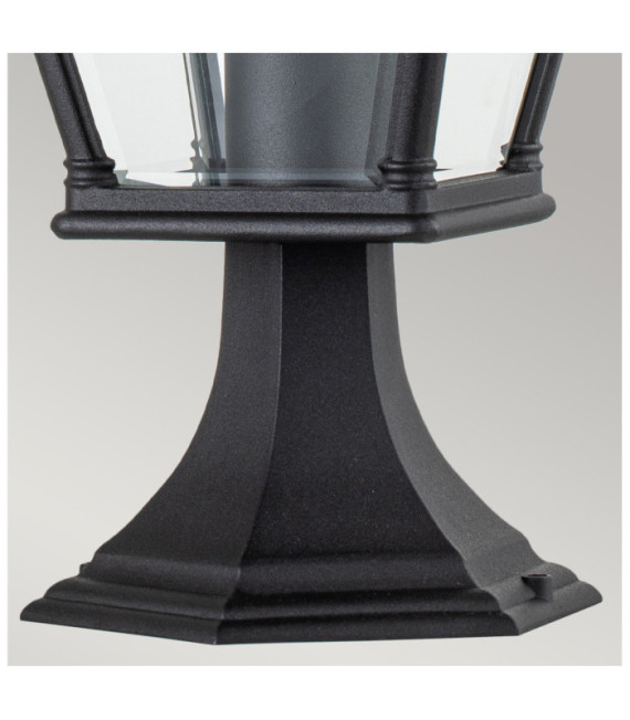 Bayview outdoor floor lamp Aluminum, transparent beveled glass Black