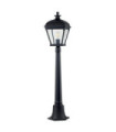 Lampe sur pied extérieur Bayview Aluminium,verre biseauté transparent Noir