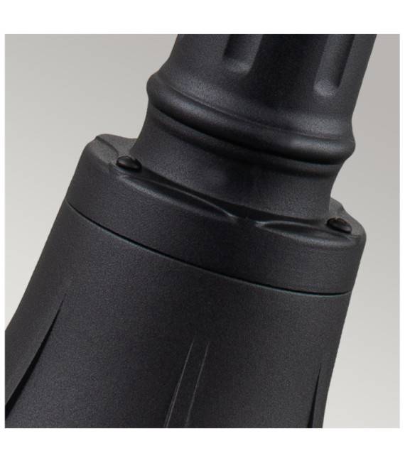 Bayview lámpara de pie exterior Aluminio, cristal biselado transparente Negro