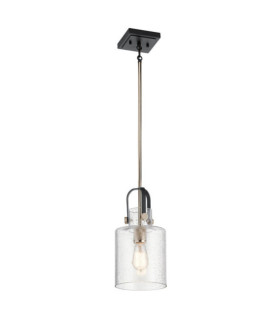 Suspension Kichler Verre grainé transparent,acier Nickel poli