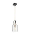 Suspension Kichler Verre grainé transparent,acier Nickel poli
