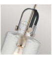 Kichler pendant light Transparent grained glass, polished nickel steel