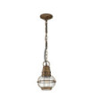 Suspension extérieur Kichler Aluminium,verre grainé transparent Laiton naturel