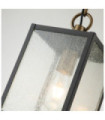 Kichler outdoor pendant light Transparent seed glass, patinated zinc aluminum