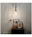 Kichler pendant light Clear fluted glass, steel Brushed natural brass