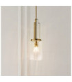 Kichler pendant light Clear fluted glass, steel Brushed natural brass