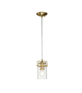 Kichler pendant light Clear glass, steel Brushed brass