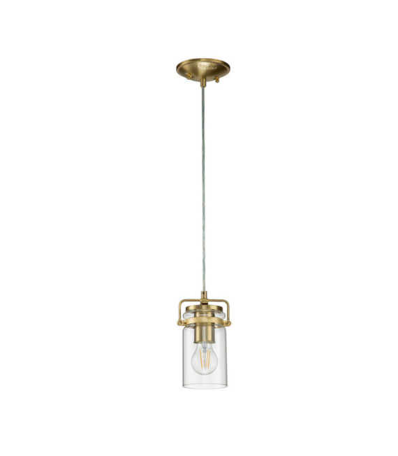 Kichler pendant light Clear glass, steel Brushed brass