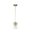 Suspension Kichler Verre transparent,acier Laiton brossé