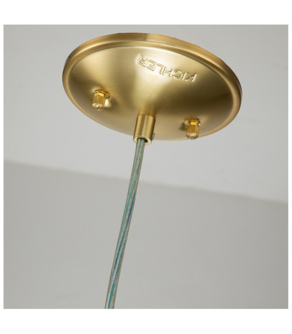 Kichler pendant light Clear glass, steel Brushed brass