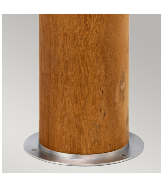 Hornsea Polycarbonat-Stehleuchte für den Außenbereich, Edelstahl 316, Teakholz, Teakholz mit Edelstahl 316