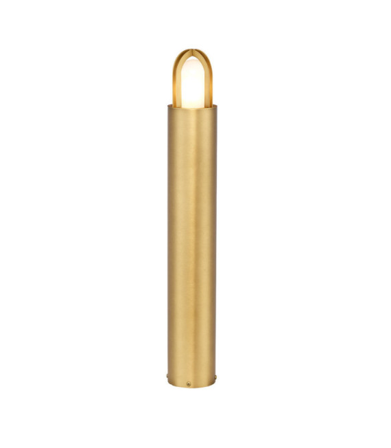 Lampada da terra per esterni Paignton in vetro smerigliato, ottone anticato