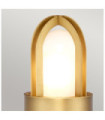 Paignton Outdoor Floor Lamp Frosted Glass, Brass Antique Brass