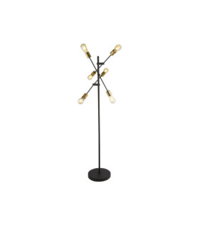 Stehlampe aus schwarzem Sandstahl
