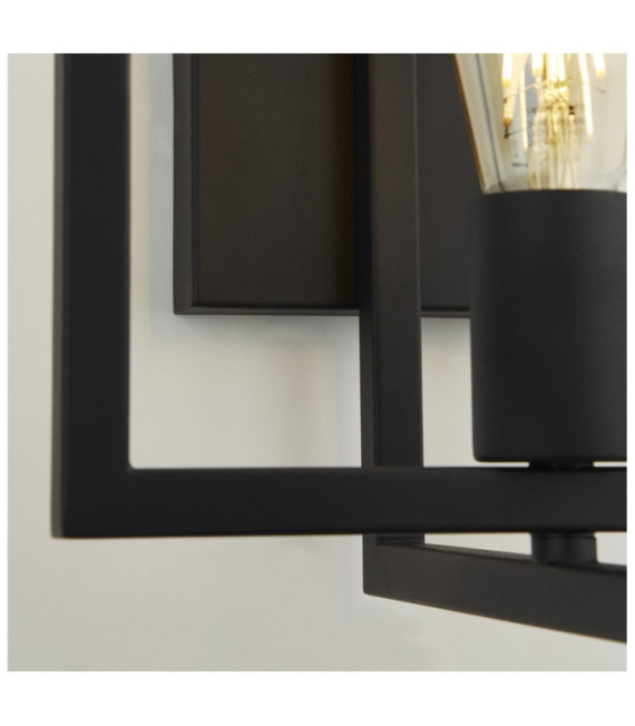 Plaza wall light Mild steel Matt black