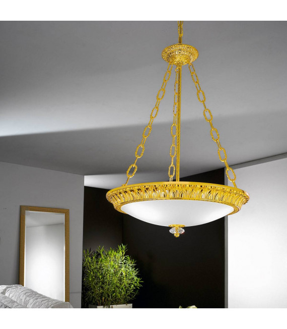 Klassische Pendelleuchte MILADY 24 Carat Gold 3 Glühbirnen