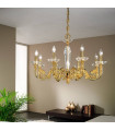 Chandelier classique CONTARINI or Français 8 ampoules