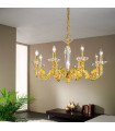 Chandelier classique CONTARINI Or 24 Carats 8 ampoules