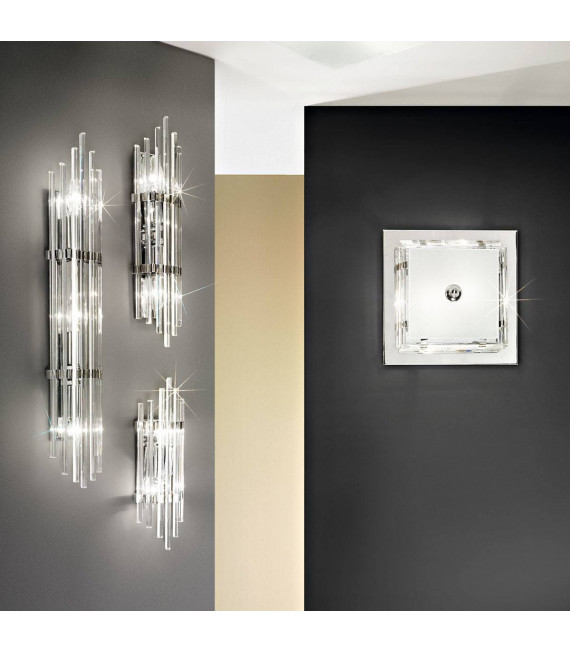 Plafonnier ONTARIO chrome 2 ampoules