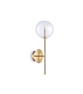 Lampada da parete Equinoxe in metallo ottone anticato