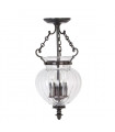 plafonnier ventilateur vintage 2 ampoules e27 max 60w brun patiné