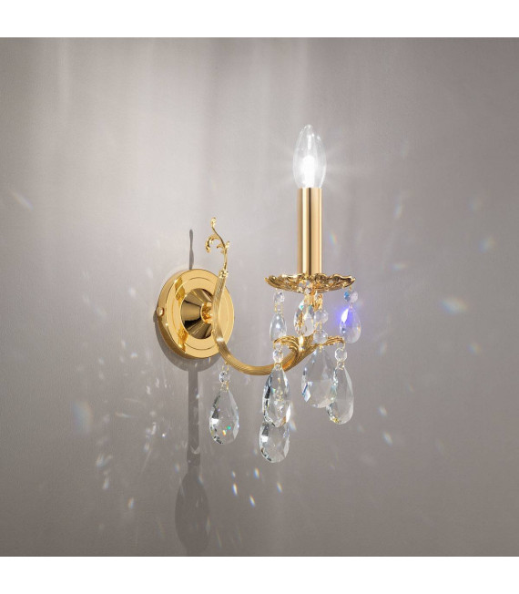 Applique classica VICTORIA 2 24 carati oro 1 lampadina