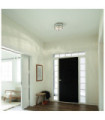 Kichler ceiling light Transparent ribbed glass, steel Brushed nickel and white