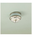 Kichler ceiling light Transparent ribbed glass, steel Brushed nickel and white