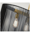 Kichler pendant light Black steel and natural brass