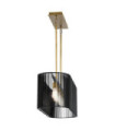 Kichler pendant light Black steel and natural brass