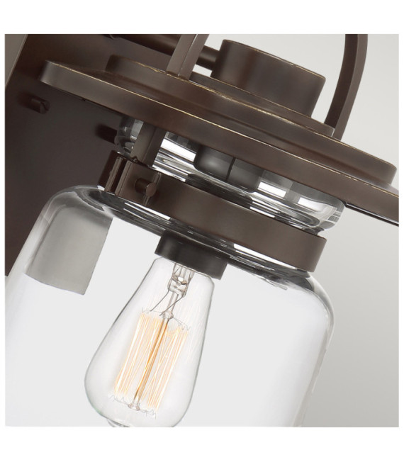 Quoizel Außenwandleuchte Transparentes Glas, Aluminium Westernbronze
