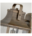 Hinkley outdoor wall light Cast aluminum, transparent grained glass Burnished bronze