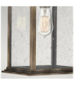 Hinkley outdoor wall light Cast aluminum, transparent grained glass Burnished bronze