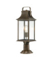 Lampe sur pied extérieur Hinkley Fonte d'aluminium,verre grainé transparent Bronze bruni