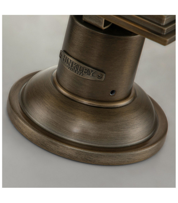 Lampe sur pied extérieur Hinkley Fonte d'aluminium,verre grainé transparent Bronze bruni