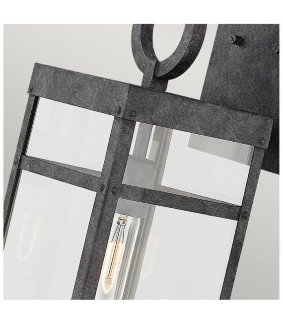 Hinkley outdoor wall light Transparent glass, aluminum Aged zinc