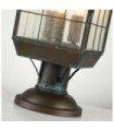 Lampe sur pied extérieur Hinkley Verre à graines transparent,laiton massif Laiton vieilli